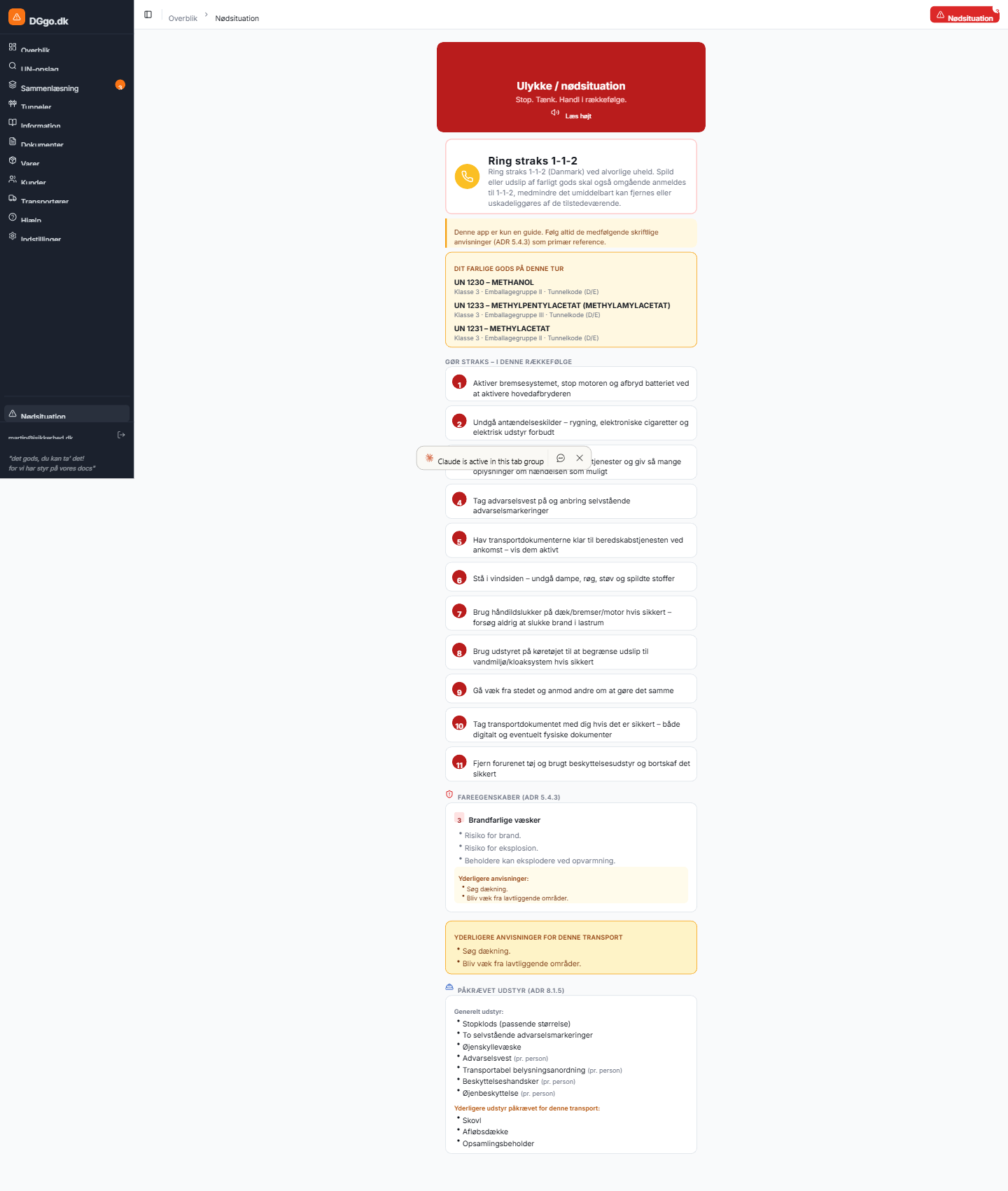 DGgo nødsituation-guide